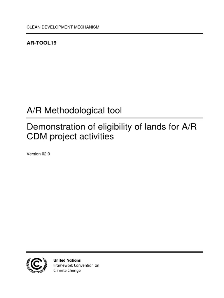 A/R CDM Land Eligibility Tool Guide | PDF | Clean Development Mechanism ...