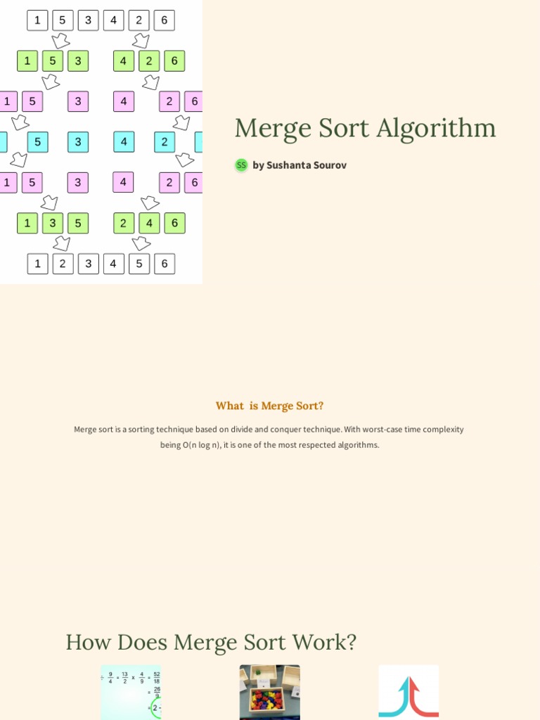 Merge Sort Algorithm | PDF