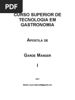 2011 (2)- APOSTILA DE GARDE MANGER , aulas 1 e 2 - alunos do 2º semestre