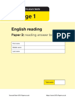 Ks1 English 2022 Reading Paper 2 Answer Booklet
