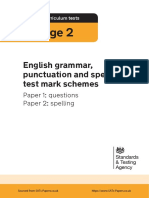 Ks2 English 2022 Grammar Punctuation Spelling Marking Scheme