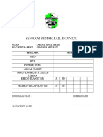 Cover Senarai Semak Mata Pelajaran