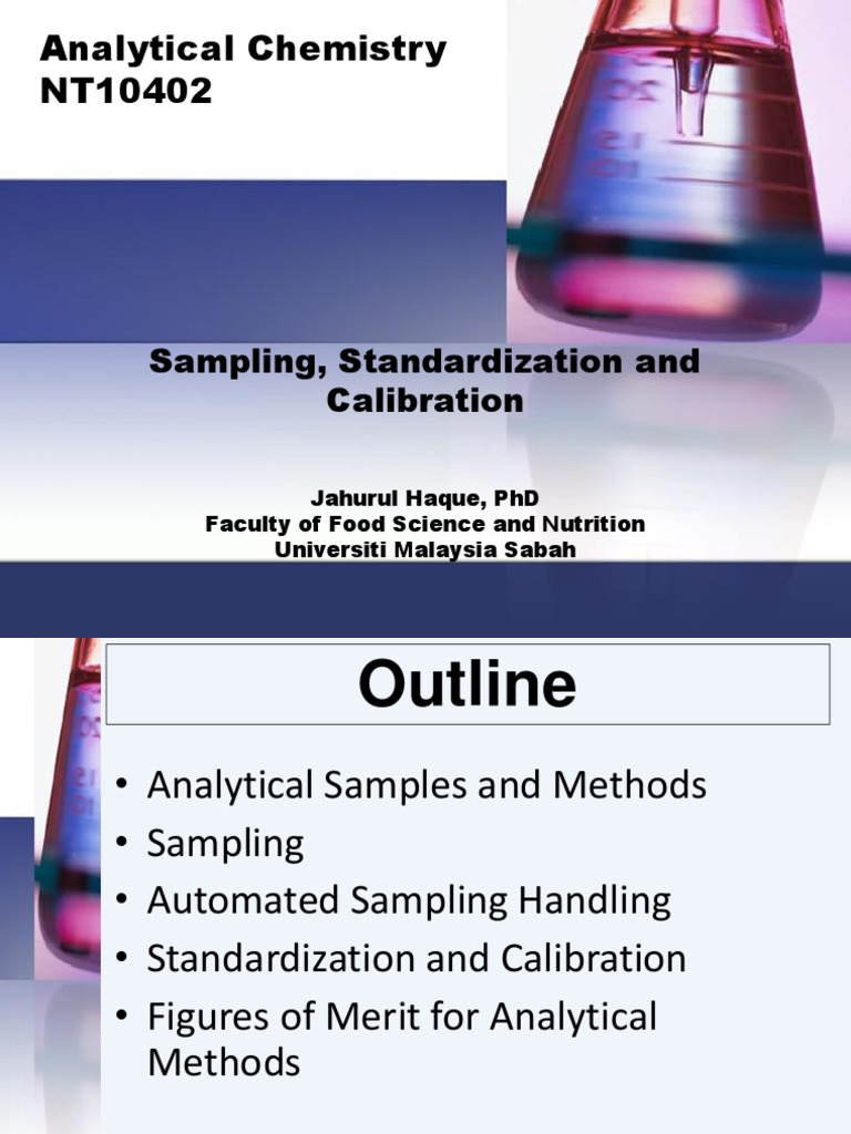 Sampling, Standardization and Calibrations | PDF