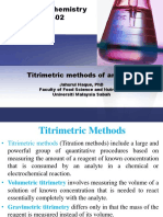 Titrimetric Methods of Analysis