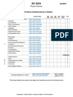 JEE 2024 Physics Planner