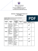 Individual Learning Monitoring Plan