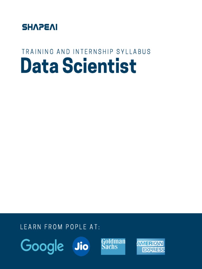 Data Scientist Training Syllabus | PDF | Data Analysis | Statistics