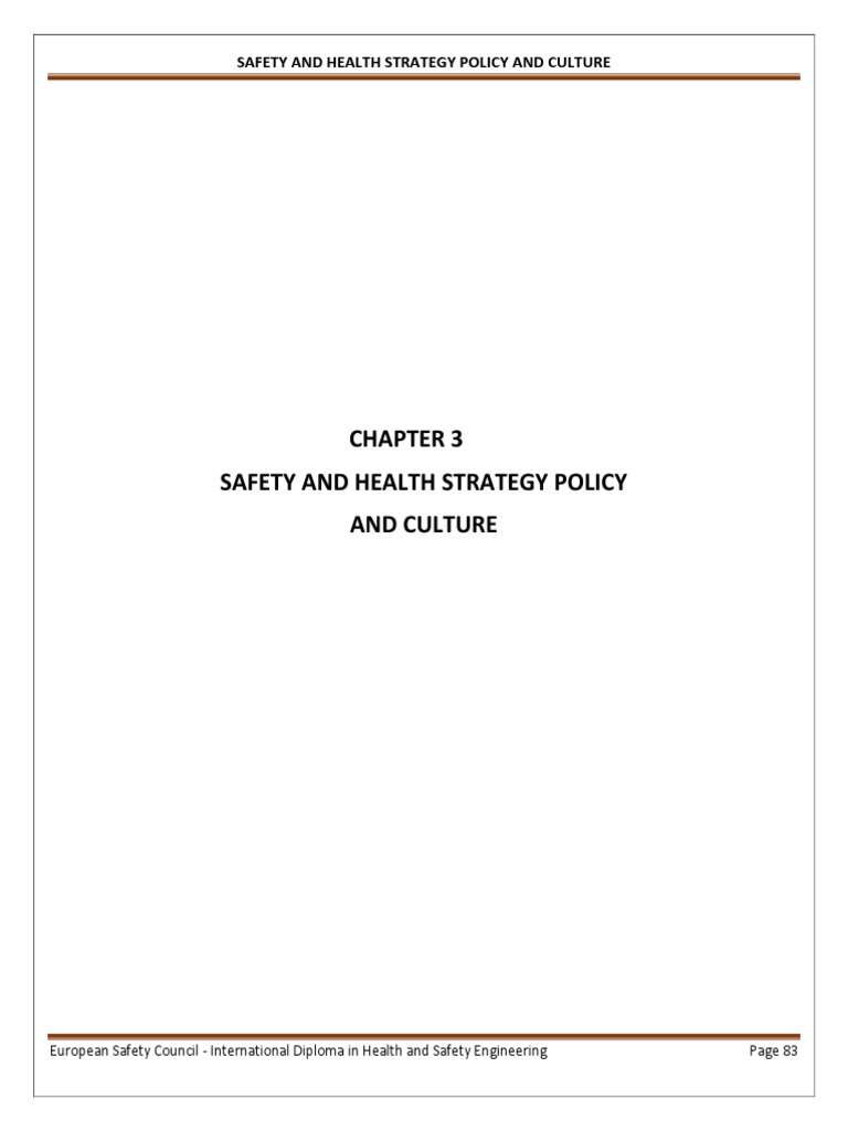 Chapter 3 Safety and Health Strategy, Policy & Culture PDF