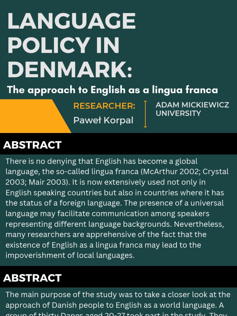 Danish Attitudes Toward English Use | PDF | Survey Methodology | Denmark
