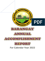 Barangay Annual Accomplishment Report 2022