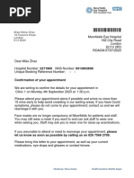 NHS Hospital Appointment Letter Template | PDF | National Health ...