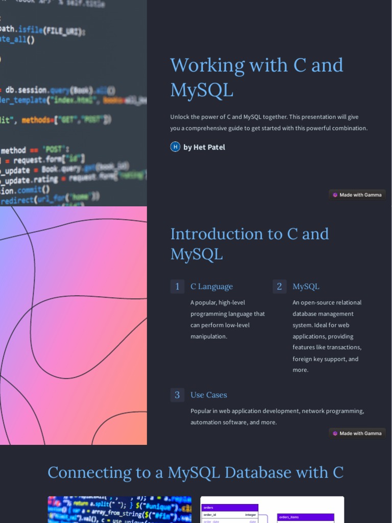 Working with c and mysql download free pdf databases my sql