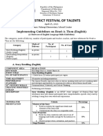 English Filipino Guidelines Journalism Schedule and Assigments