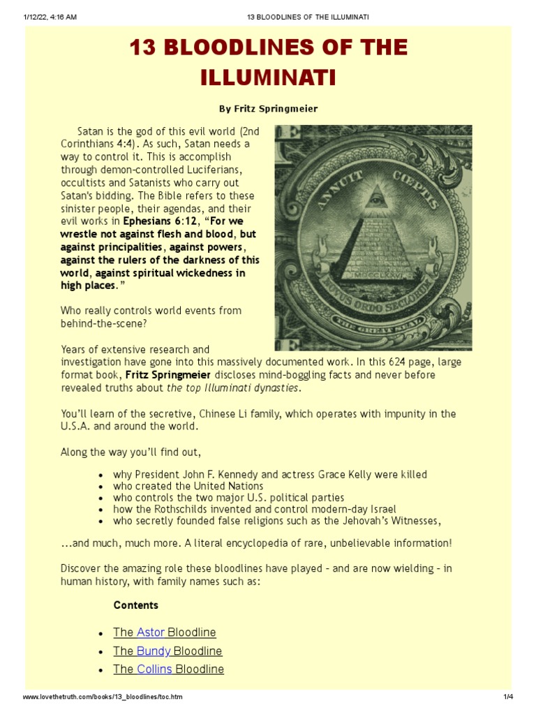 Bloodlines Of The Illuminati 13 Bloodlines of The Illuminati | PDF | Copyright | Theology