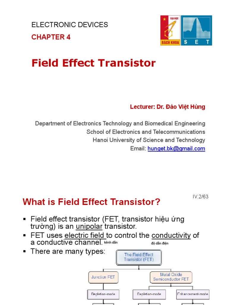 CHP 4 Field Effect Transistor PDF Field Effect Transistor