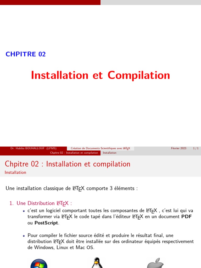 Chapitre 02 - Installation Et Compilation | PDF | Art | Ordinateurs