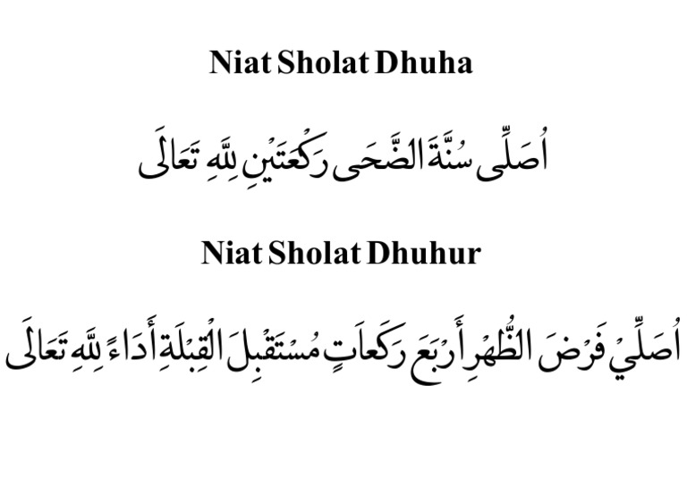 niat sholat dhuha jam 10 pagi