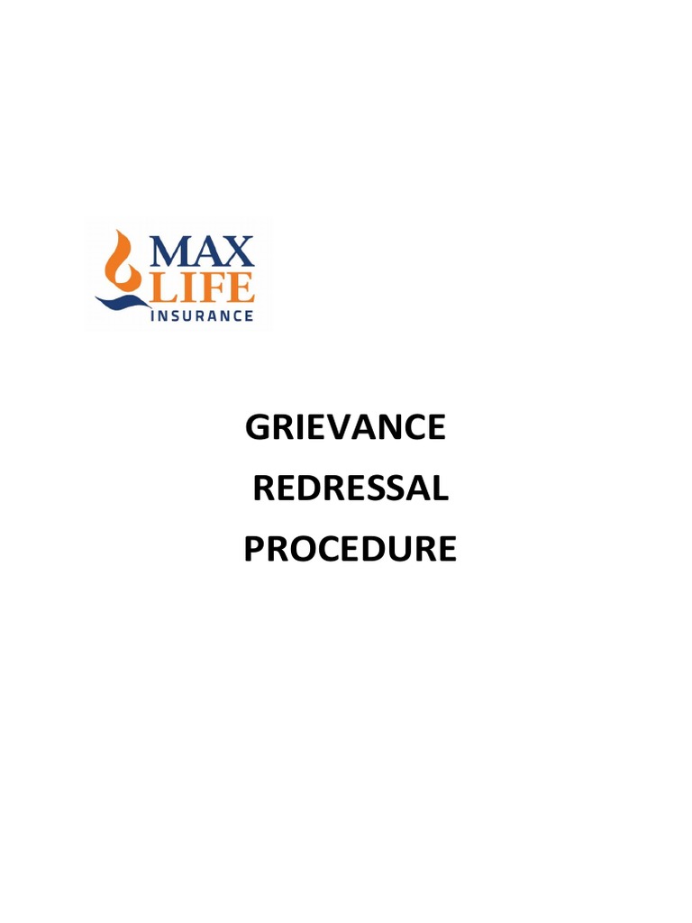 Grievance Redressal PDF Insurance Receipt