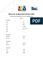 Gabarito Nivelamento Dia 1 2023