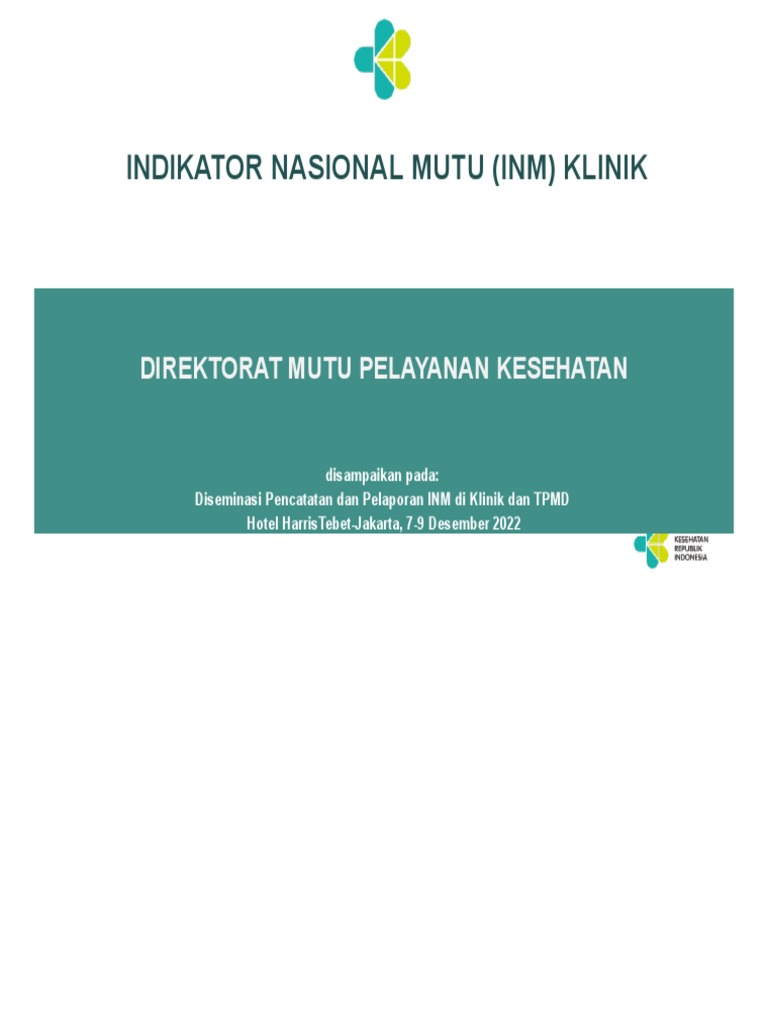 Indikator Mutu Klinik dan Kepatuhan | PDF