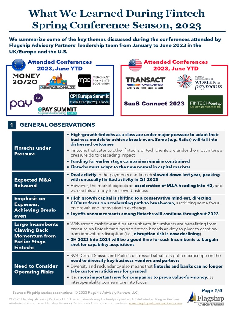 Fintech Conference Insights 2023 | PDF | Cryptocurrency | Software As A ...