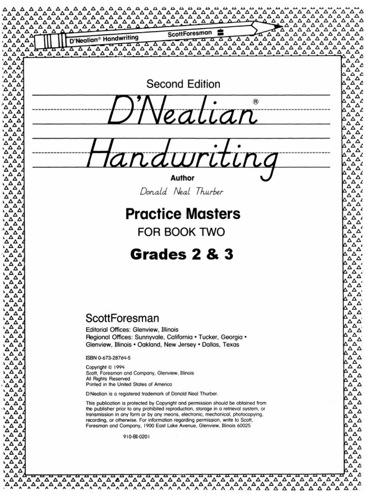 D'Nealian Handwriting Practice Book | PDF for Free Printable D Nealian Handwriting Worksheets