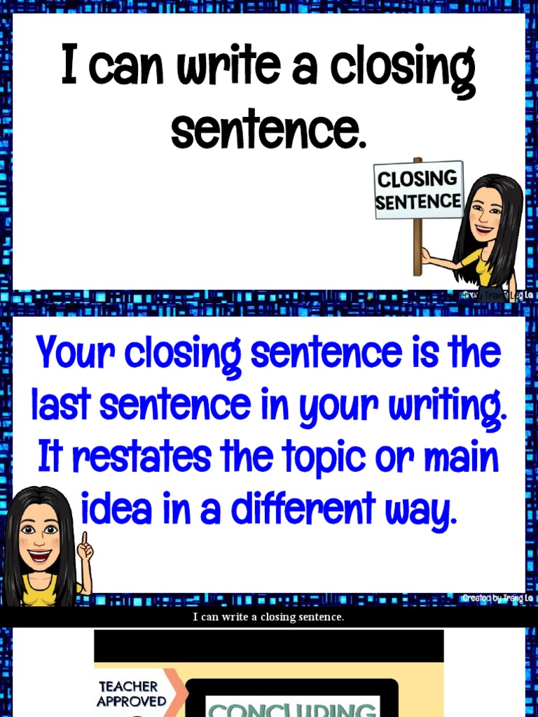 Writing Closing Sentence | PDF