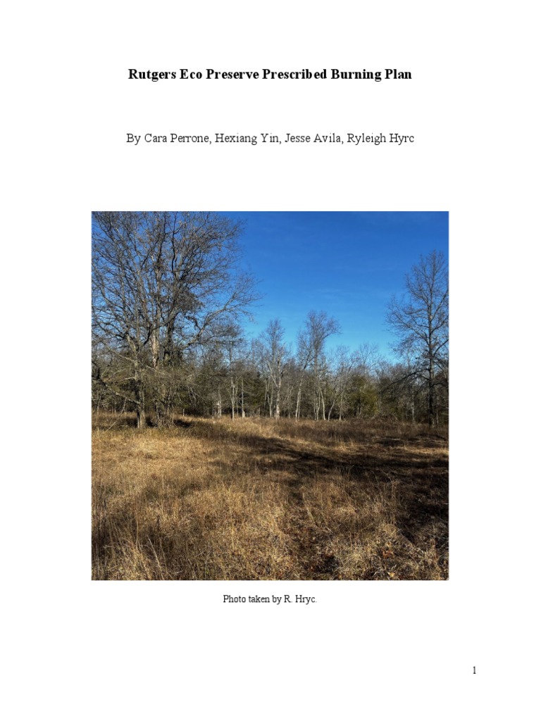 Prescribed Burn Project-1 | PDF | Home & Garden