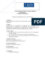 CONVOCATORIA PARA CREACION Y FORTALECIMIENTO EMPRESARIAL "TURISMO EMPRENDE” 