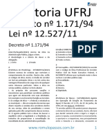 Mentoria Ufrj Decreto No 1 171 e Lei No 12 527