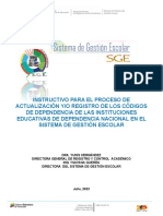 Instructivo para El Registro Del Código de Dependencia en Sge 12.07.2023