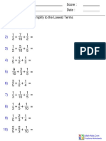 Fractions Adding Subtracting Three