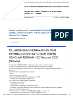 Pelaksanaan Pengajaran Dan Pembelajaran Di Rumah (PDPR) SEKOLAH RENDAH - 02 Februari 2021 (Selasa)