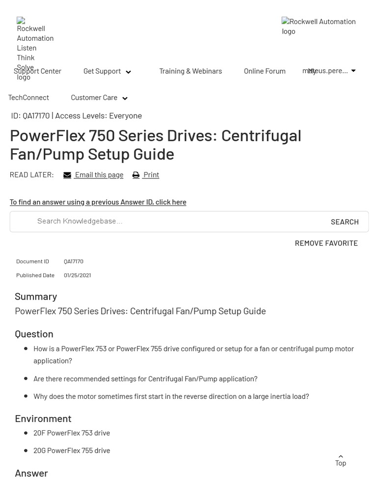 PowerFlex 750 Series Drives_ Centrifugal Fan_Pump Setup Guide | PDF