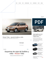 Nissan Tiida - Caja de Fusibles y Relés - Esquema Fusibles Diagrama