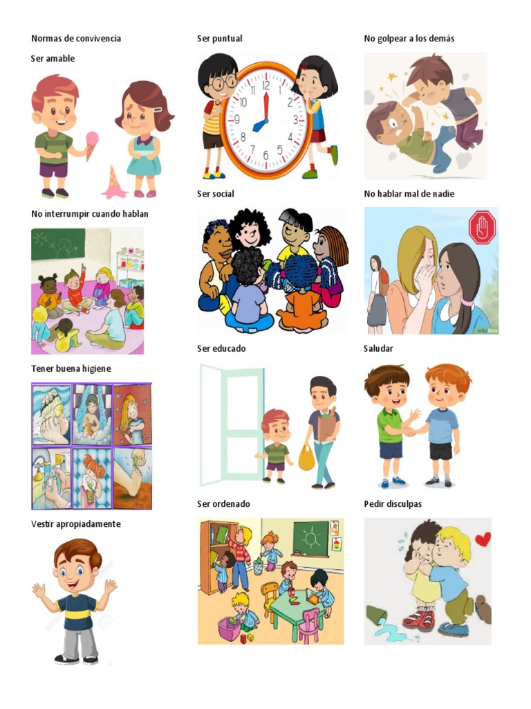 Normas de Convivencia para Niños | PDF