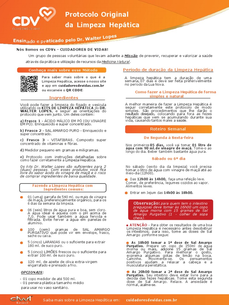 Protocolo de Limpeza Hepática Dr. Lopes | PDF