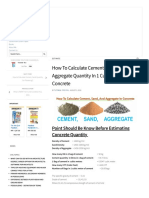 How To Calculate Cement, Sand & Aggregates Quantity in Concrete