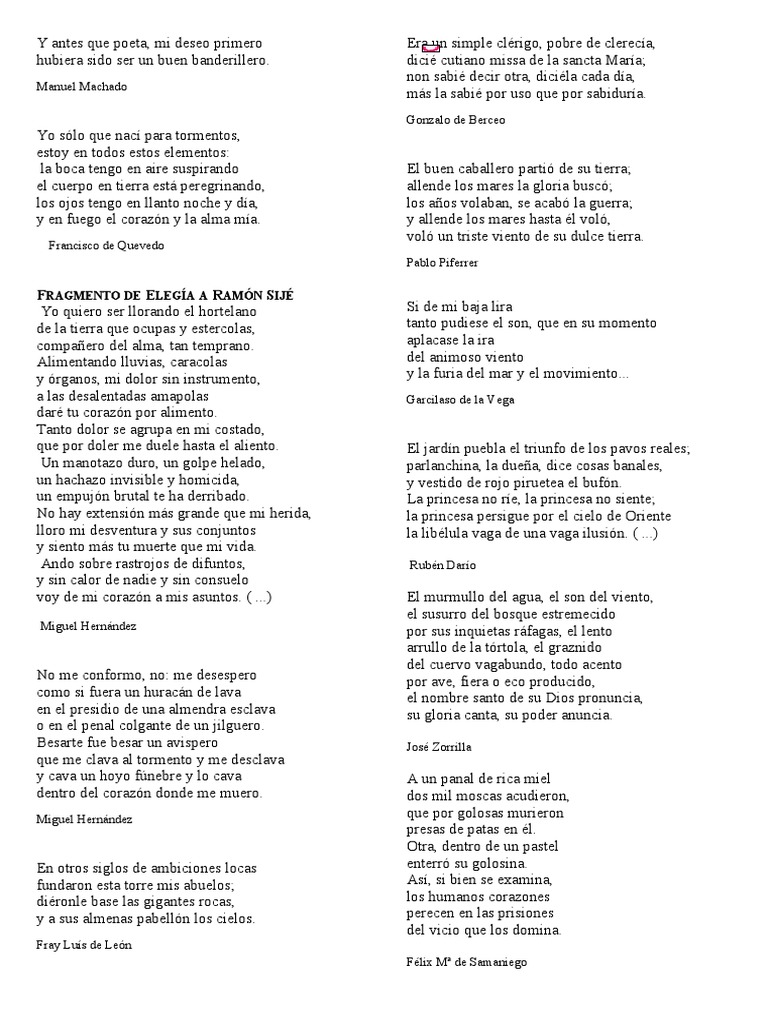 Estrofas para Trabajar en Clase | PDF