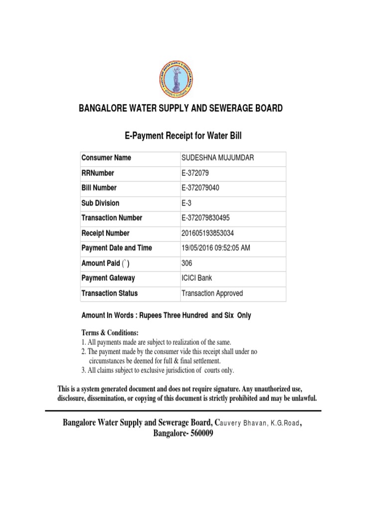 Bwssb bill payment deals
