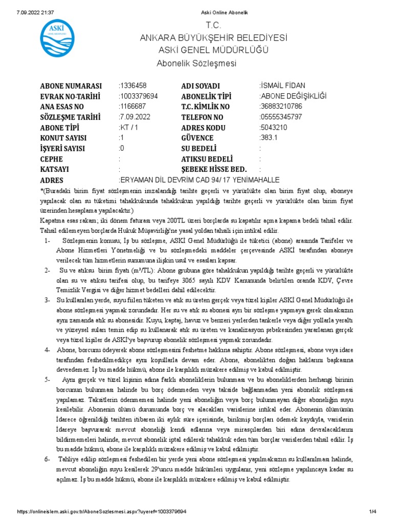 Aski Online Abonelik PDF