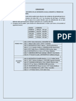 Comunicado Ubicación de Los Docentes en Las Diferentes Aulas, Durante El Primer Dia Del Logro Panamista