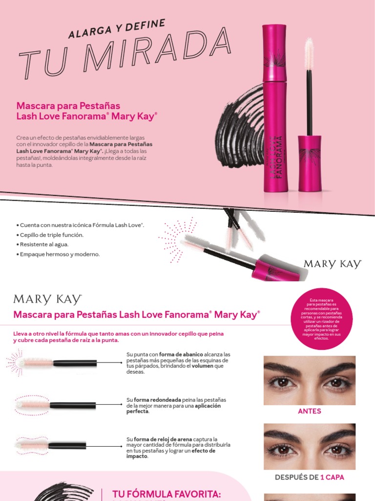 TARJETÓN MASCARA PARA PESTAÑAS LASH LOVE FANORAMA MARY KAY PDF
