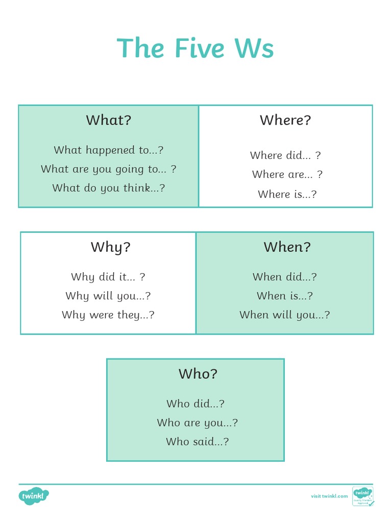 The 5 W's | PDF