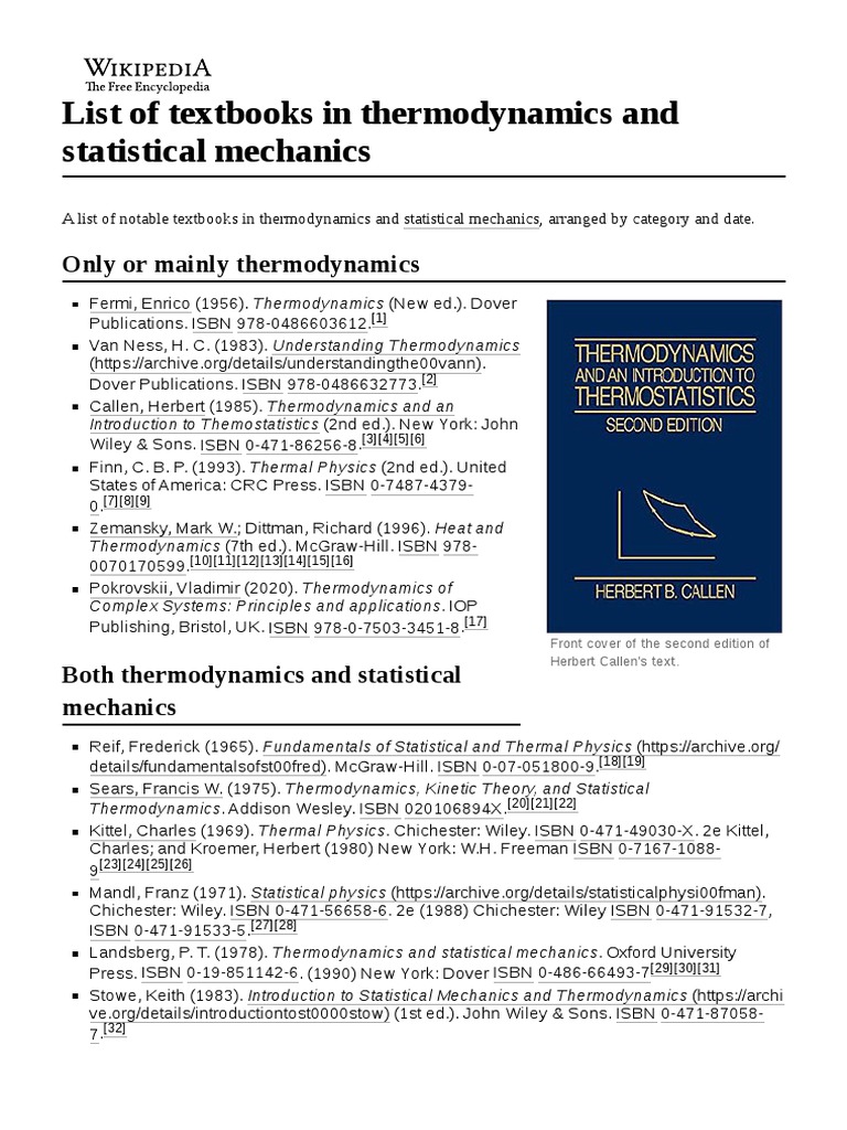 Best Textbooks On Statistical Mechanics