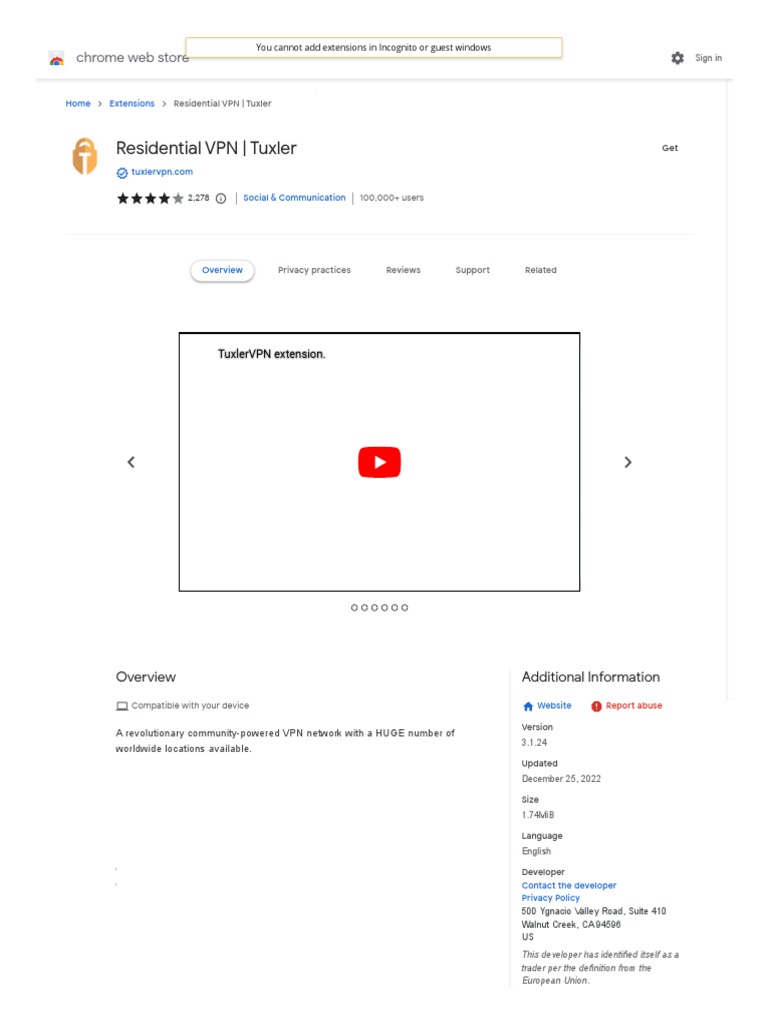 tuxler free vpn for chrome extension