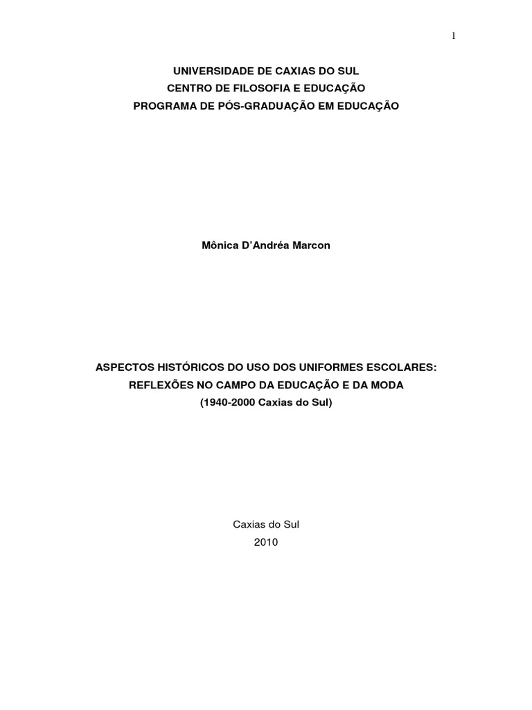Dissertacao monica dandrea marcon pdf roupas moda