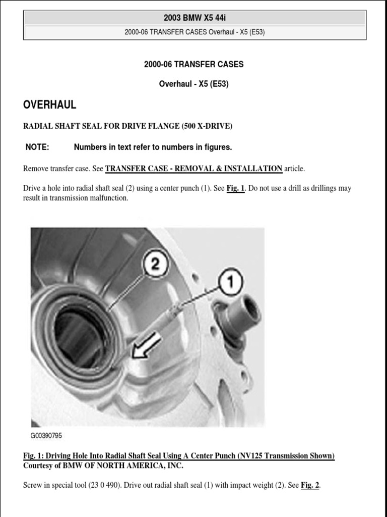 Transfer Case PDF Propeller Bmw