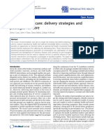 Preconception Care: Delivery Strategies and Packages For Care