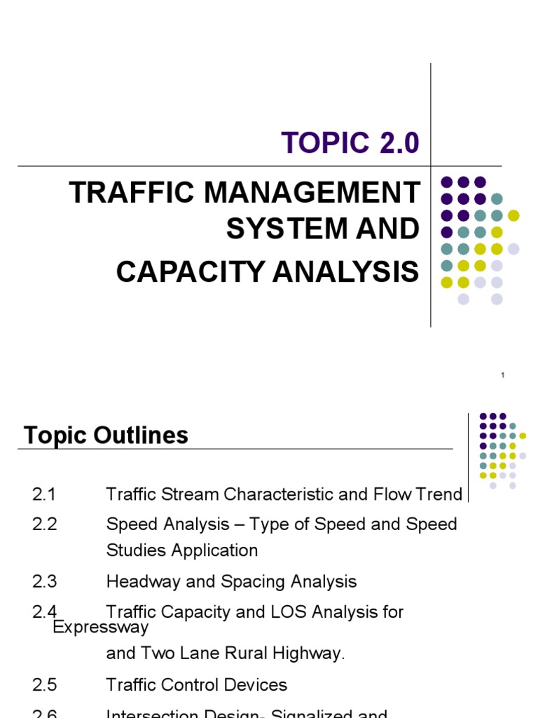 Chapter 2.0 - Traffic Management System - MM | PDF